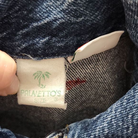 Palmetto's Kids Vintage Denim Jean Jacket ~ Sz M ~ Button Down ~ Stonewashed - Picture 3 of 5